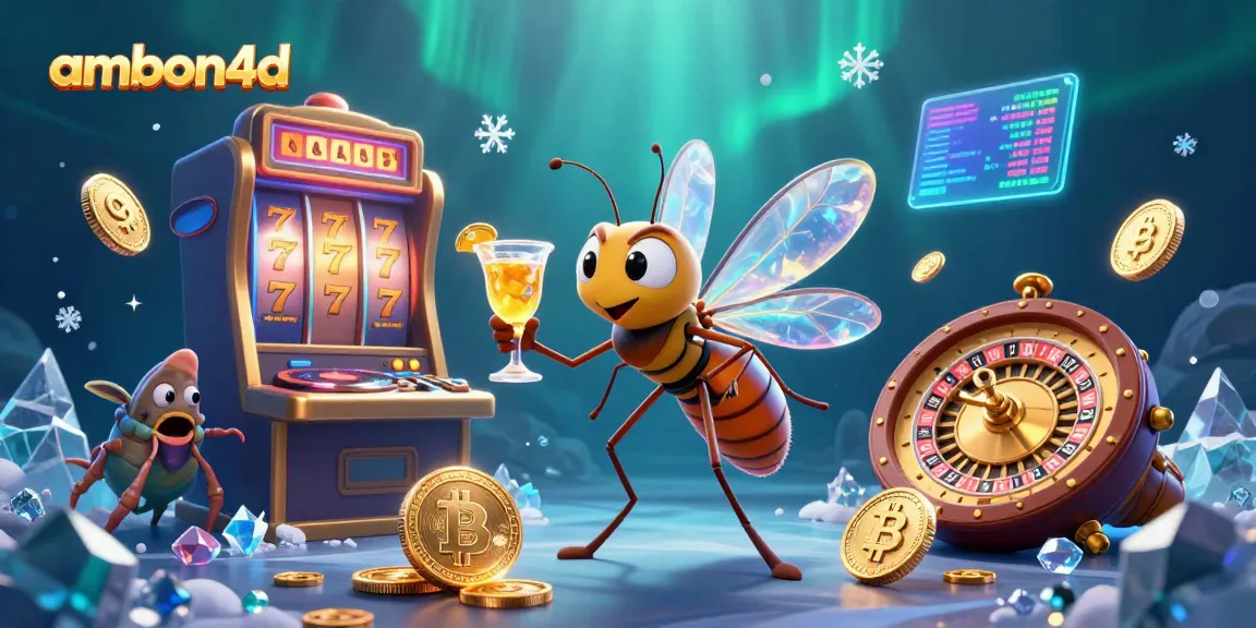 Experience thrilling gameplay at ambon4d with a vibrant digital casino atmosphere showcasing slots and crypto elements.