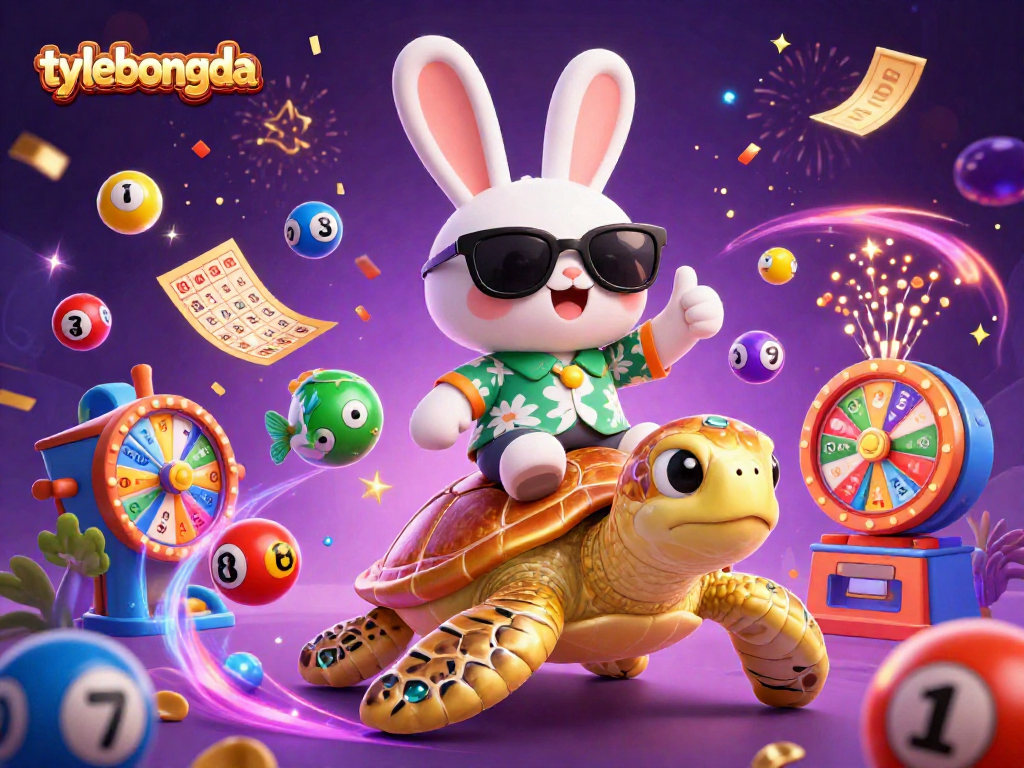 Engage with tylebongda's exciting lottery elements in a vibrant casino scene.