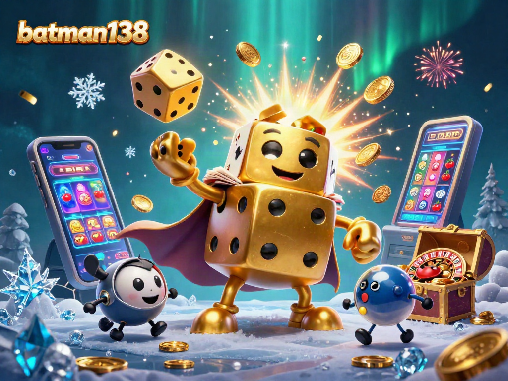 Engage with batman138 as golden dice juggle amidst a vibrant jackpot explosion in this dynamic casino scene.