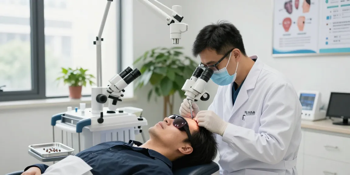 Hair transplant turkey cost overview with a surgeon performing a hair restoration procedure in a modern clinic.