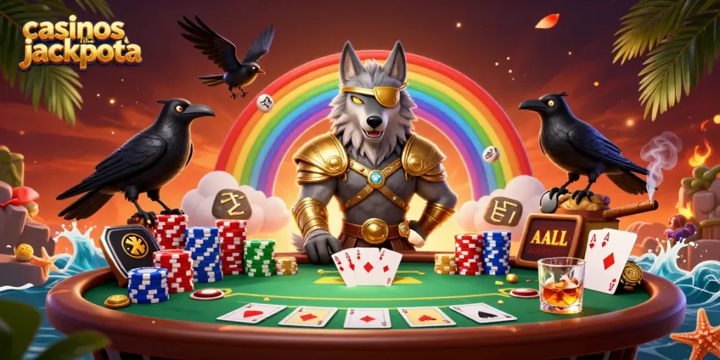 Experience thrilling gameplay at casinos like Jackpota with exciting poker action and vibrant imagery.