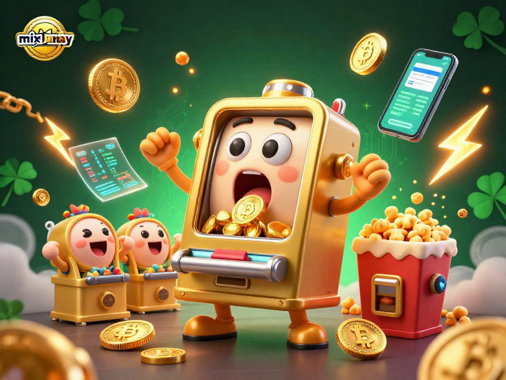 Experience the excitement of mix parlay betting with a cheering 3D golden slot machine showcasing an extravagant jackpot.