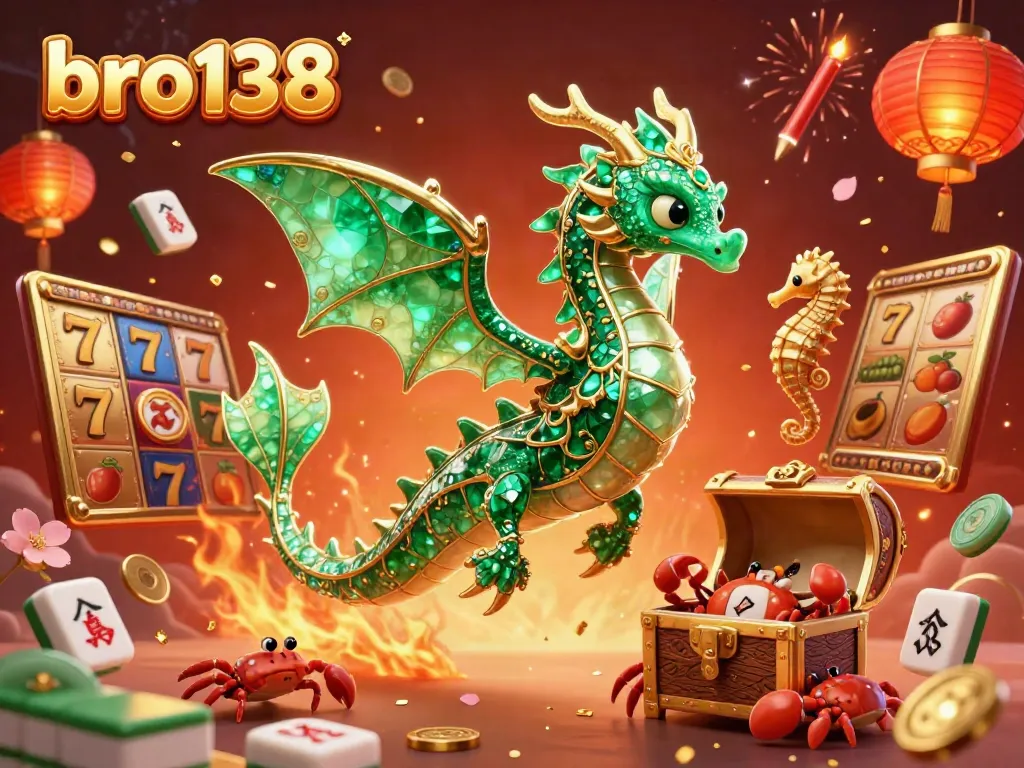Play jackpot games at bro138 with an enchanting sea dragon and vibrant casino elements.