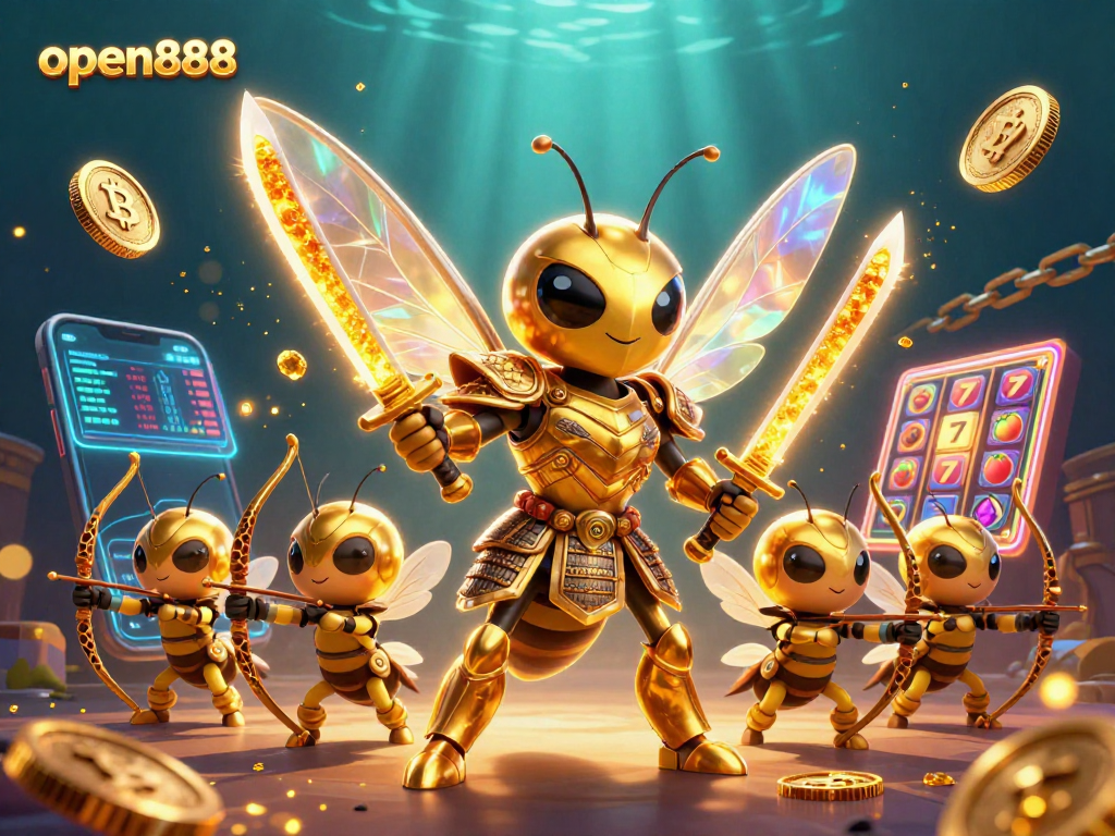 Engage with exciting casino action in open888 featuring dynamic slot reels and 3D crypto elements.