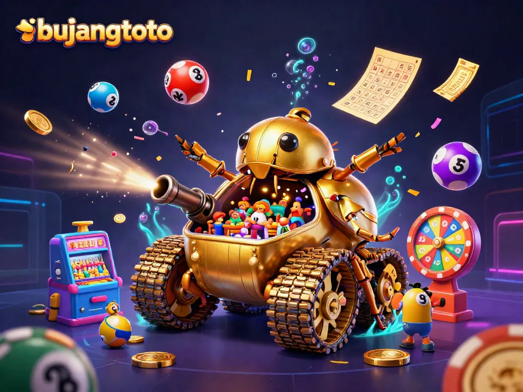 Engage with bujangtoto's vibrant miniature casino scene, showcasing game elements and energy.