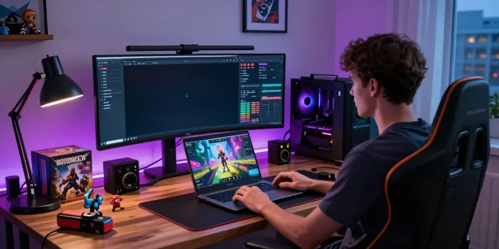 Luxury333 gaming environment showcasing a user engaged with online games and vivid graphics.