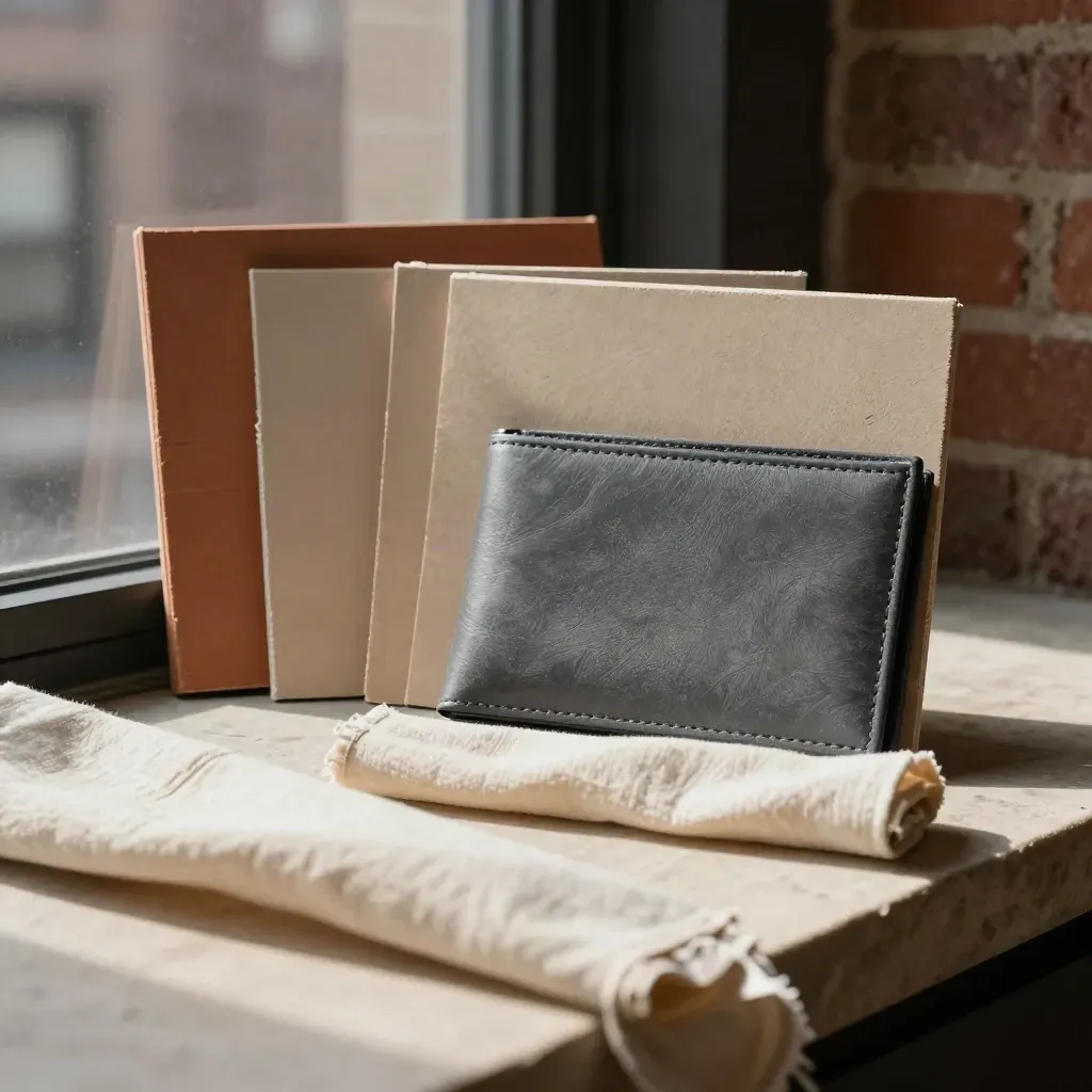 Tribeca seller-photo-day kit with proof boards, graphite wallet and folded cotton wrap on pale stone.