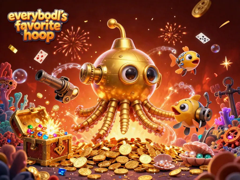 Experience everybody's favorite hoop as it spins among golden treasures in a thrilling underwater casino.