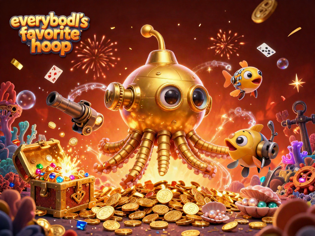 Experience everybody's favorite hoop as it spins among golden treasures in a thrilling underwater casino.
