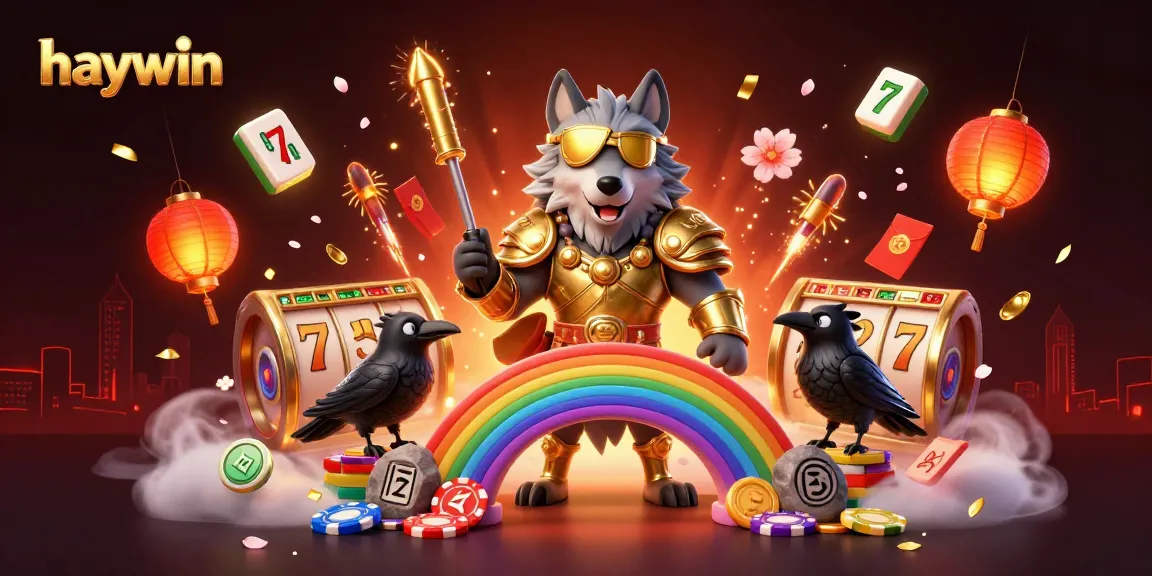 Experience the thrill of winning at haywin with vibrant 3D casino elements and mythical characters.