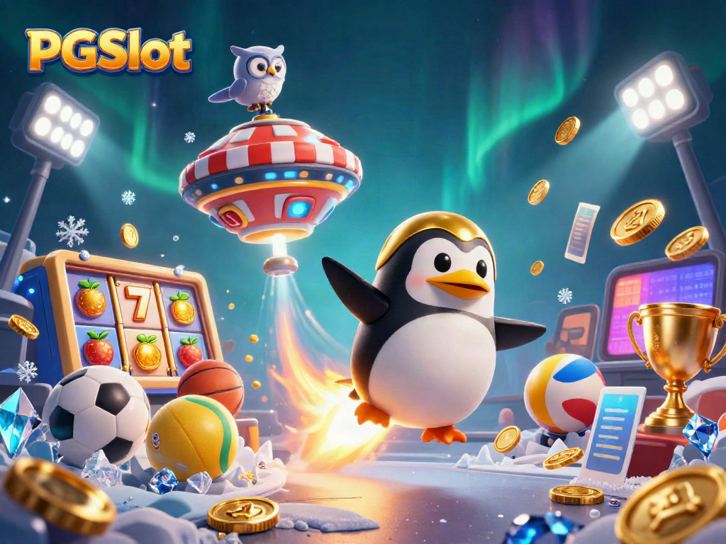 Engage with PGSlot's thrilling experience featuring animated characters and vibrant casino elements.