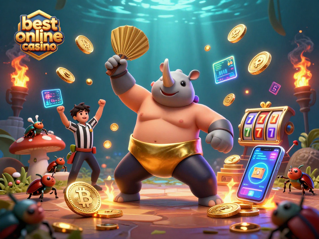 Engage with the best online casino as a rhinoceros beetle sumo champion dominates the scene with thrilling gameplay elements.