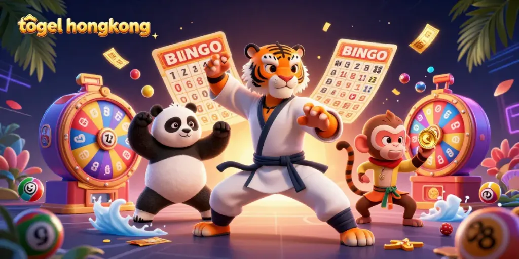 Mendapatkan hasil pengeluaran togel hongkong dengan karakter kartun dalam suasana penuh energi.