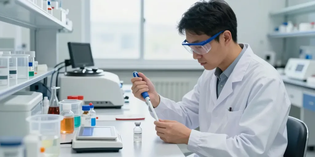 CJC-1295 with DAC peptide preparation in a modern lab.