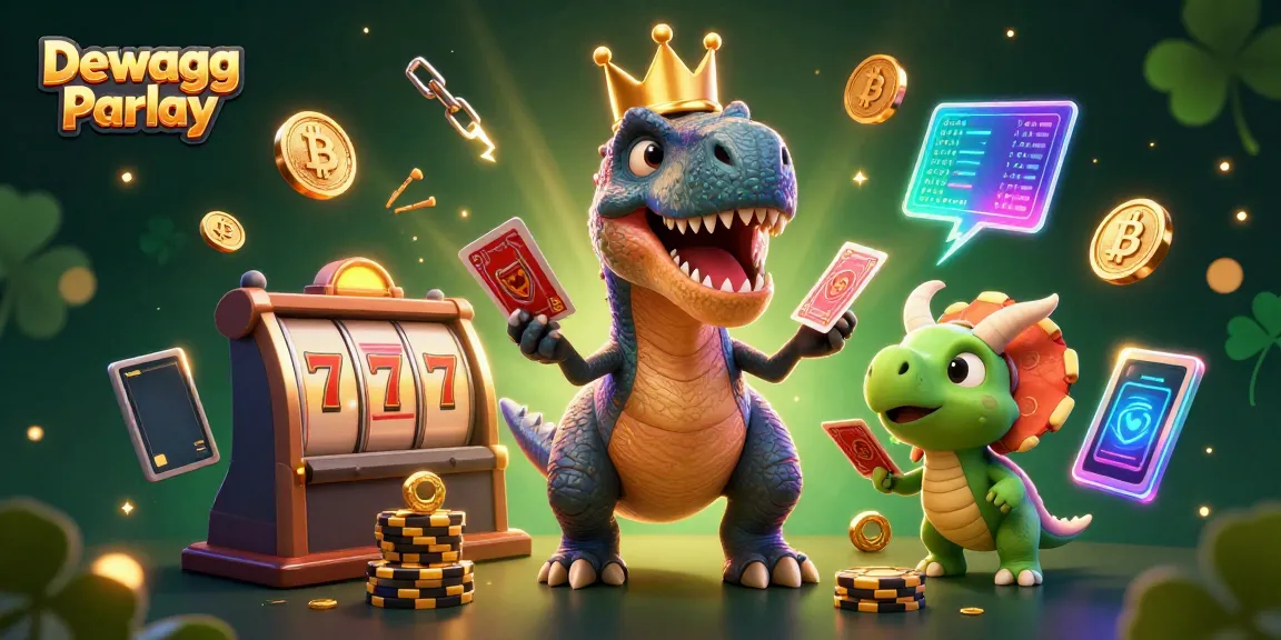 Experience the excitement of Dewagg Parlay with animated characters and vibrant casino elements.