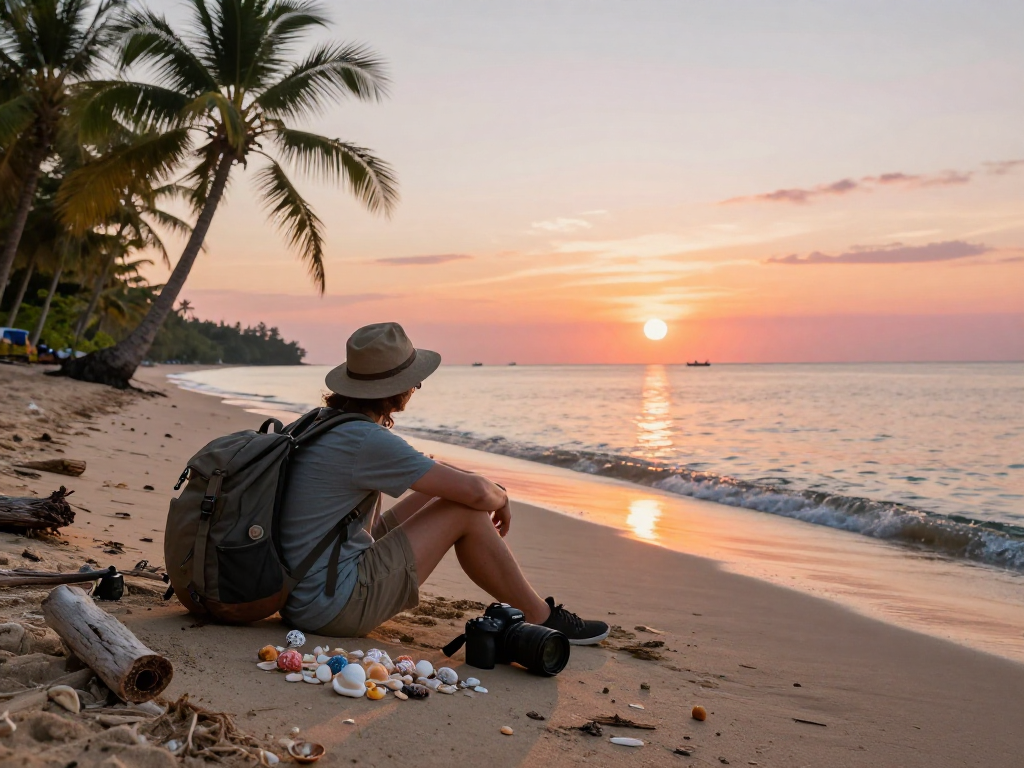 Menikmati keindahan pantai saat senja, bos88 alternatif yang menenangkan.