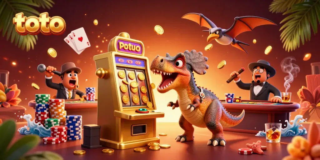Experience a thrilling jackpot moment in the toto casino with coins flying in an exciting scene.