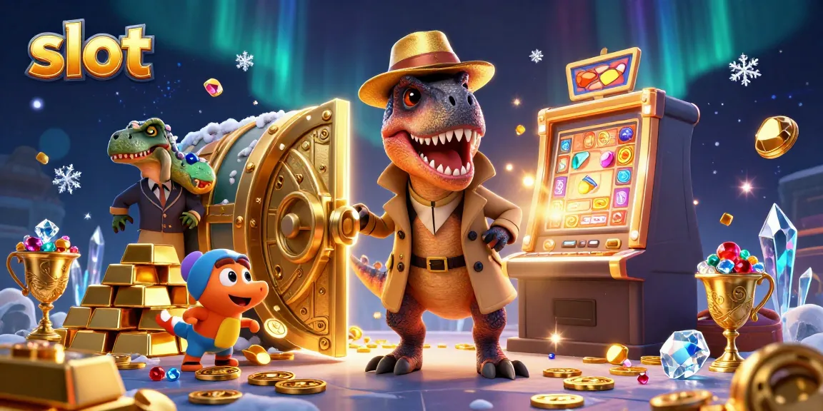 Win big at the slot game with a clever velociraptor character counting cards as a fun twist.