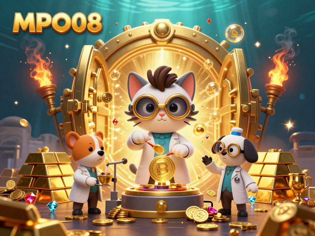 Get winning numbers and lucky draws at MPO08 with vibrant, dynamic casino scenes