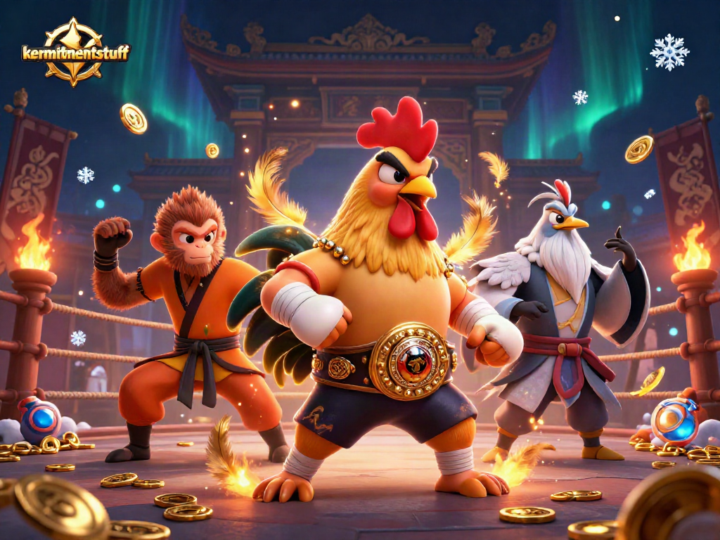 Kicking off the action, kermitmentstuff brings together martial arts characters in a vibrant casino scene.